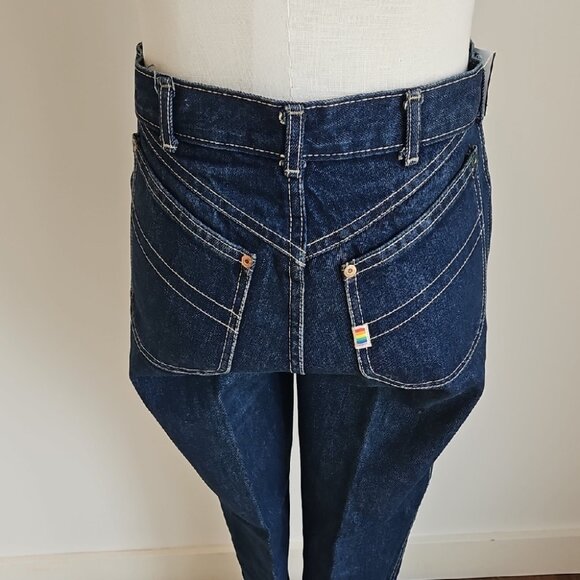Rainbow Dark Blue Denim Jeans - Picture 1 of 6